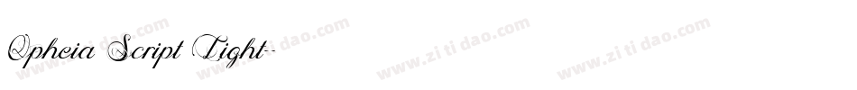 Opheia Script Light字体转换